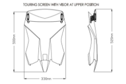 Afbeeldingen van Vervangingsruit touring met opzetruitje Puig KTM 390 Adventure ’20-