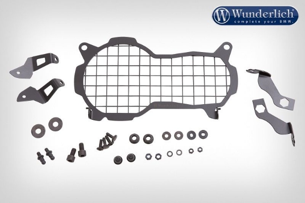 Afbeeldingen van Foldable headlight protector clear protect BMW R1200GS LC '17-- black Wunderlich