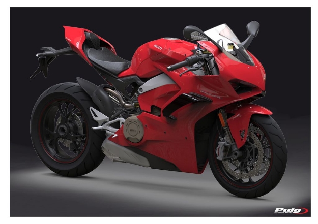 Afbeeldingen van Side Spoiler Downforce van Puig voor de Ducati Panigale V2 / V4 1100 / V4S '20- - zwart