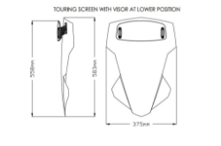 Afbeeldingen van Vervangingsruit touring met opzetruitje licht getint Puig Yamaha Tracer 7 '20-