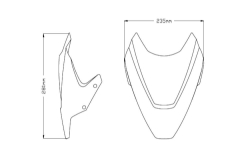 Afbeeldingen van Vervangingsruit naked bike Sport Puig Ducati Streetfighter V4 '20- -transparant