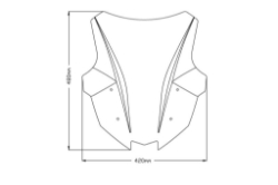 Afbeeldingen van Vervangingsruit jetstream transparat Puig Kawasaki Z1000SX '11-