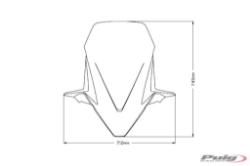 Afbeeldingen van Vervangingsruit V-Tech Line Touring Honda Forza 750 '21- transparant