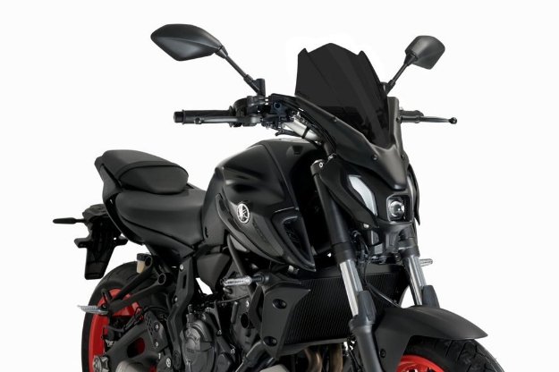 Afbeeldingen van Vervangingsruit naked bike Touring Puig Yamaha MT-07 '21-donker getint