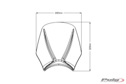 Afbeeldingen van Windscherm Puig model Mito universeel -zwart