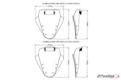 Afbeeldingen van Vervangingsruit touring met opzetruitje licht getint Puig BMW R1250RT '21-