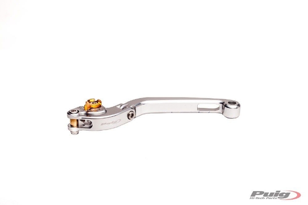 Afbeeldingen van Koppelingshendel Puig opklapbaar zilver/goud