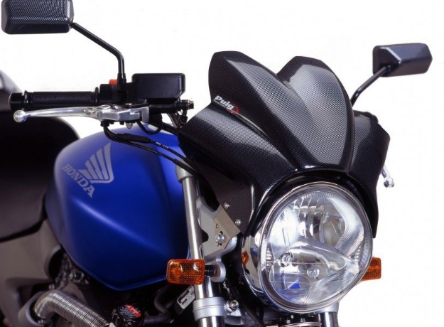 Afbeeldingen van Windscherm Puig model Wave CB600F Hornet '03-'04-Carbon