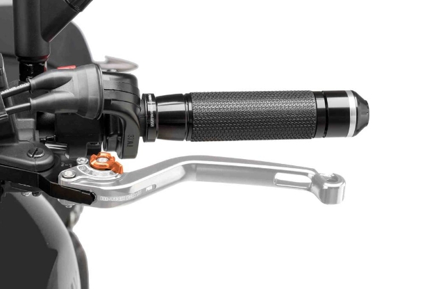 Afbeeldingen van Koppelingshendel Puig lang zilver/oranje