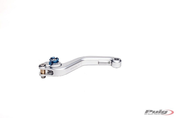 Afbeeldingen van Koppelingshendel Puig kort zilver/blauw