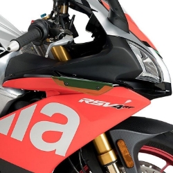 Afbeeldingen van Side Spoiler Downforce groen van Puig voor de Aprilia RSV4 RR / RF '15-20