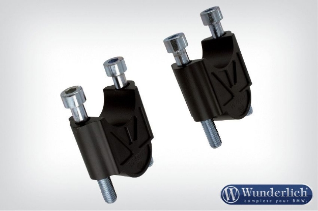 Afbeeldingen van Handlebar riser for models without BMW navigation system 35mm BMW R1200GS/Adventure -'07 - black Wunderlich