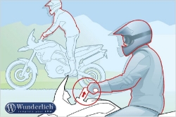 Afbeeldingen van Handlebar riser for models without BMW navigation system 35mm BMW R1200GS/Adventure -'07 - black Wunderlich