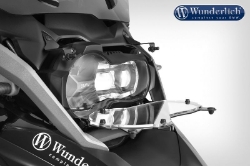 Afbeeldingen van Foldable headlight protector clear BMW R1200GS LC '17-- black Wunderlich