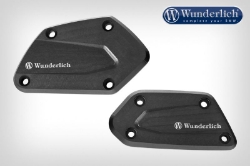 Afbeeldingen van Clutch and brake reservoir cover set diverse BMW modellen - titanium Wunderlich