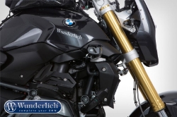 Afbeeldingen van MicroFlooter LED auxiliary headlight BMW R1200R LC - black Wunderlich