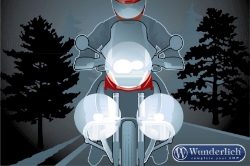 Afbeeldingen van LED auxiliary headlight micro flooter crash bar mounting diverse BMW modellen - silver Wunderlich