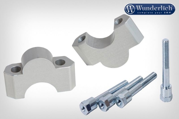 Afbeeldingen van Handlebar riser for Models with BMW Navigation System BMW R1200R(S) LC - silver Wunderlich