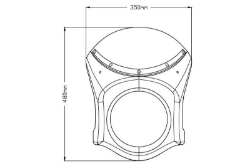 Afbeeldingen van Stuurkuipje zwart model retro fairing met ruitje Puig Honda CB650R '19- / CB1000R '18- -donker getint