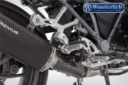 Afbeeldingen van Passenger footrest lowering kit BMW R1200R(S) LC/R NineT modellen - silver Wunderlich