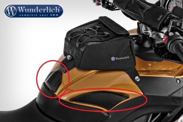 Afbeeldingen van Tank pad set BMW S1000XR - black Wunderlich