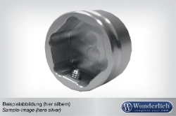 Afbeeldingen van Aluminium cover for Telelever joint diverse BMW modellen - titanium Wunderlich