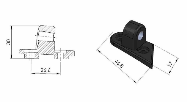 Afbeeldingen van Kuipspiegel adapter Puig Links Ducati Panigale V2 / 1100 V4/S '18-'20