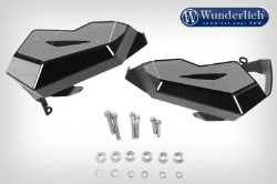 Afbeeldingen van Valve cover & cylinder protectors dakar left + right - black Wunderlich