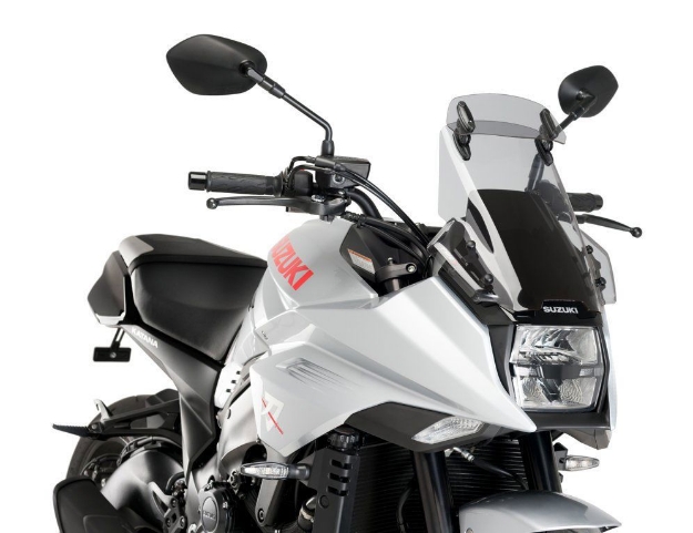 Afbeeldingen van Vervangingsruit touring met opzetruitje licht getint Puig Suzuki Katana 1000 '19-
