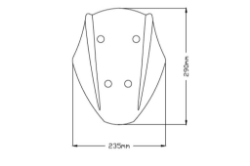 Afbeeldingen van Vervangingsruit naked bike Sport Puig Ducati Diavel 1260 '19--donker getint