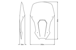 Afbeeldingen van Vervangingsruit Puig jetstream Honda CRF1100 '20-