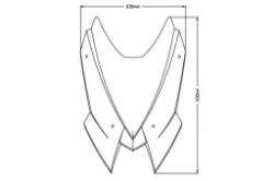 Afbeeldingen van Vervangingsruit naked bike Sport Puig Kawasaki Z650 '20--licht getint