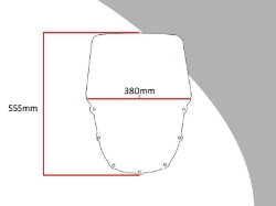 Afbeeldingen van Vervangingsruit touring Kawasaki ZZR1100 '90-'92-donker getint