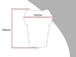 Afbeeldingen van Vervangingsruit Touring/ Flip-up Yamaha FJ1200 '86-'87-transparant