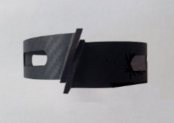 Afbeeldingen van MIVV carbon demperklem ovaal met schuine aansluiting voor SUONO demper (200 verticaal)