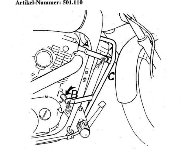 Afbeeldingen van Valbeugel chroom Hepco&Becker Honda VT1100C '88-94