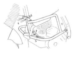 Afbeeldingen van Valbeugel zwart Hepco&Becker voor Honda NX650 '95-02