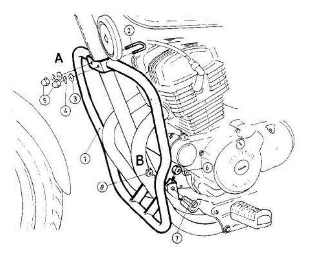 Afbeeldingen van Valbeugel chroom Hepco&Becker Honda CMX250 REBEL '96-01