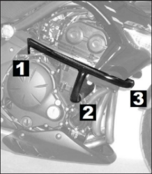 Afbeeldingen van Valbeugel zwart Hepco&Becker Kawasaki ER-6N '09-11