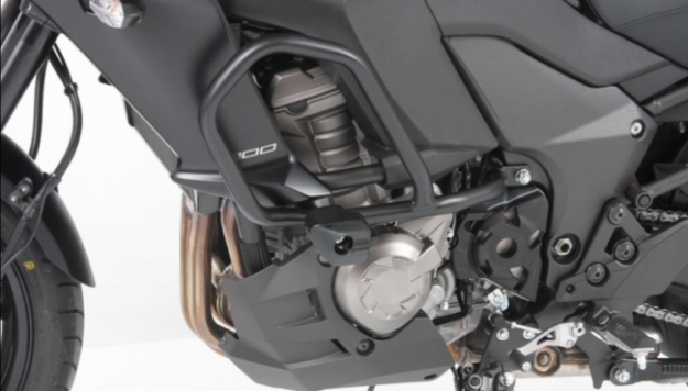 Afbeeldingen van Valbeugel zwart incl. protection pad Hepco&Becker Kawasaki Versys 1000 '15-'18