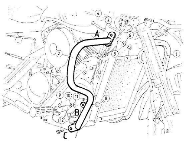 Afbeeldingen van Valbeugel chroom Hepco&Becker Suzuki M1600/VZ1600 '04-05