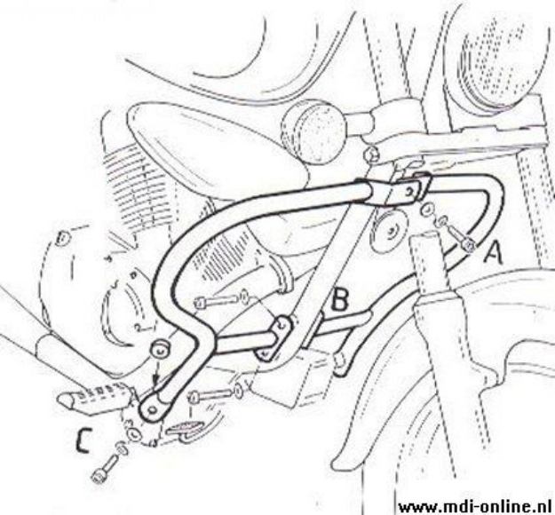 Afbeeldingen van Valbeugel chroom Hepco&Becker Suzuki VL125/250 INTRUDER '99-07