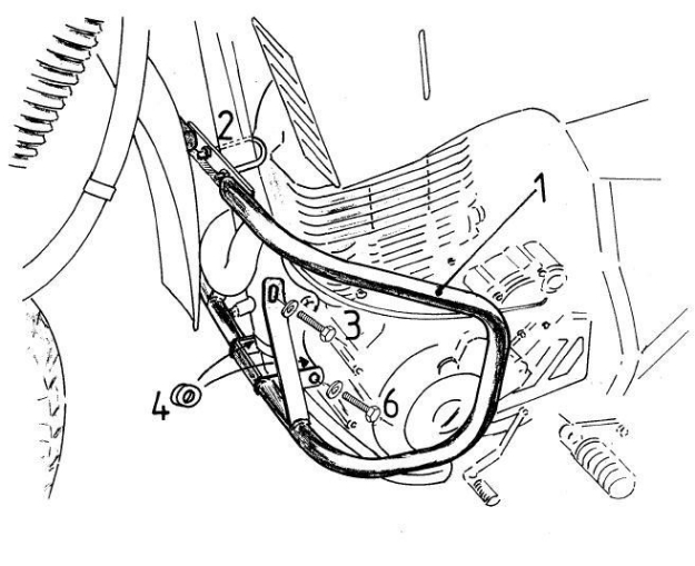 Afbeeldingen van Valbeugel zwart Hepco&Becker voor Yamaha XT600E/K '95-03