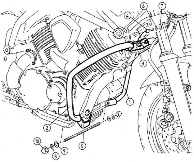 Afbeeldingen van Valbeugel Hepco&Becker chroom Yamaha BT1100 '01-06