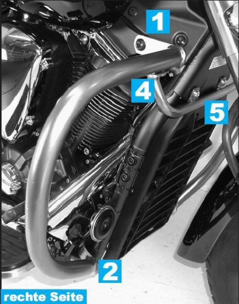 Afbeeldingen van Valbeugel chroom Hepco&Becker Yamaha XVS1300 Midnight Star '07-16