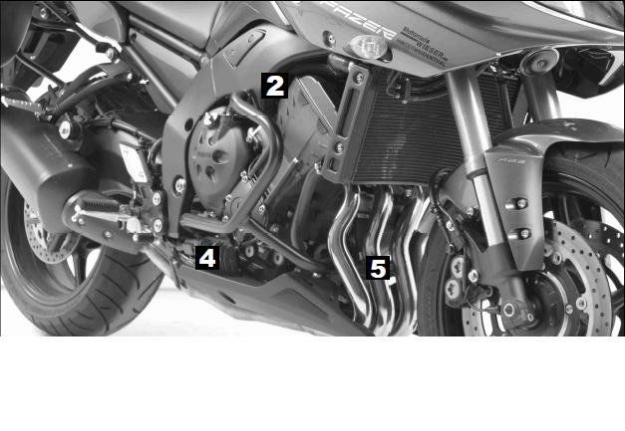Afbeeldingen van Valbeugel zwart Hepco&Becker Yamaha FZ8 Fazer '10-16