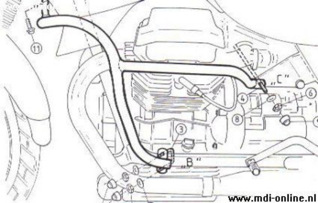 Afbeeldingen van Valbeugel zwart Hepco&Becker voor Moto Guzzi QUOTA 1000 '92-98 / 1100 ES '98-01