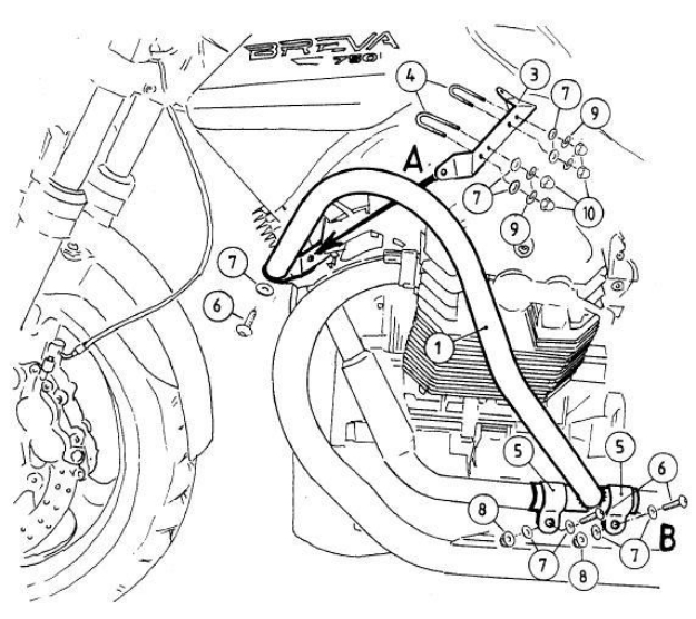 Afbeeldingen van Valbeugel zwart Hepco&Becker Moto Guzzi BREVA 750 IE '03-13