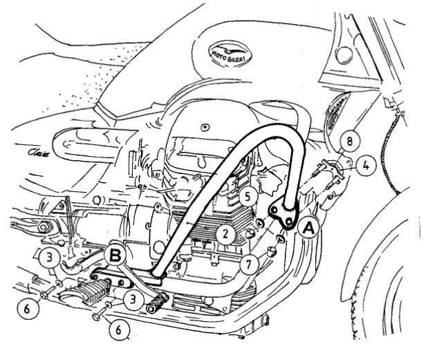 Afbeeldingen van Valbeugel chroom Hepco&Becker Moto Guzzi NEVADA CLASSIC 750 IE '04-2009