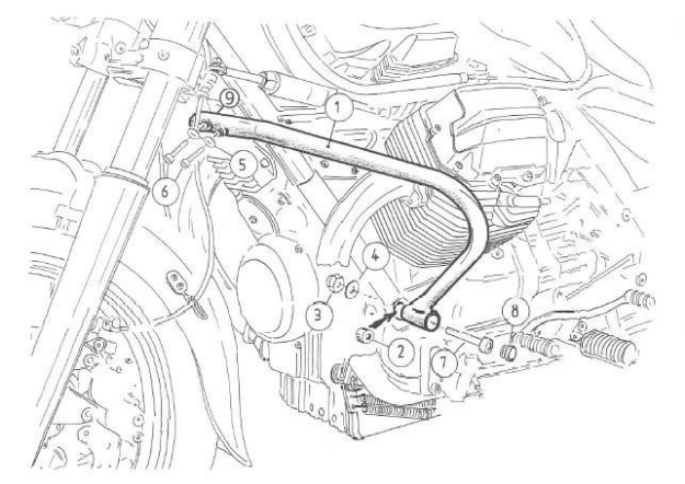 Afbeeldingen van Valbeugel chroom Hepco&Becker Moto Guzzi CALIFORNIA AQUILA NERA '06-